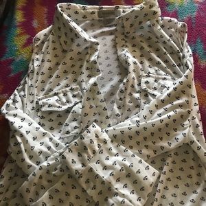 Long sleeve tie up blouse